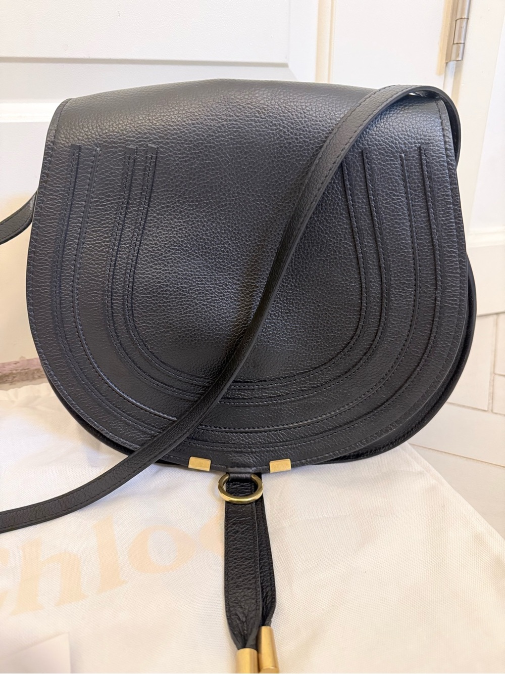 Chloe Medium Marcie Leather Crossbody Bag